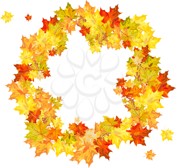 Autumn maple leaves background. Vector illustration with transparency EPS10.