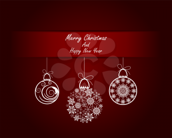 Beautiful Christmas (New Year) card. Vector illustration with transparency EPS10.