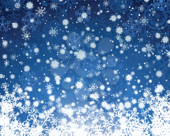 Wiinter background with snowflakes elements. Fully editable EPS 8 vector version.