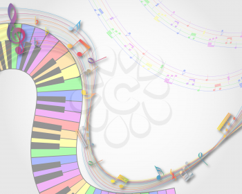 Musical note staff background. Vector illustration EPS 10 with transparency.