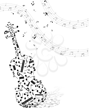 Musical background. EPS 10 vector illustration without transparency.