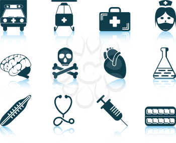 Set of medical icon. EPS 10 vector illustration without transparency.