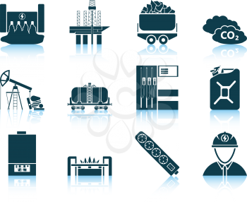 Set of energy icon. EPS 10 vector illustration without transparency.