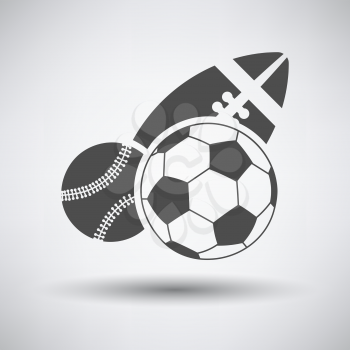 Sport balls icon over grey background. Vector illustration.