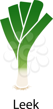 Leek onion icon on white background. Vector illustration.