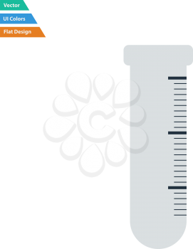 Flat design icon of chemistry beaker in ui colors. Vector illustration.