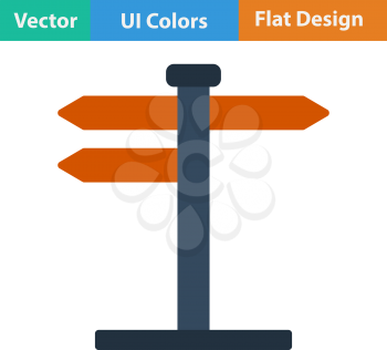 Flat design icon of pointer stand in ui colors. Vector illustration.