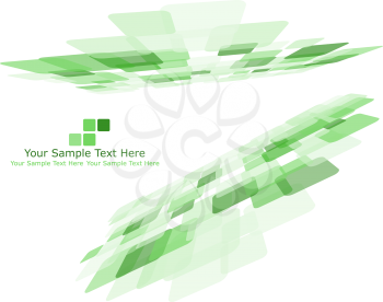 Abstract green checkered pattern from rectangles. Vector illustration.