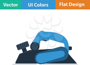 Flat design icon of electric planer in ui colors. Vector illustration.
