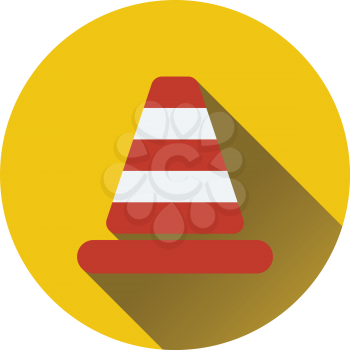 Icon of Traffic cone. Flat design. Vector illustration.