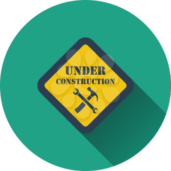 Icon of Under construction. Flat design. Vector illustration.