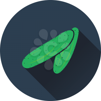 Cucumber icon. Flat design. Vector illustration.