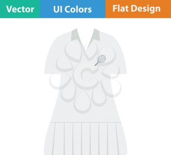 Tennis woman uniform icon. Flat design. Vector illustration.