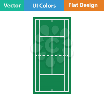 Tennis field mark icon. Flat design. Vector illustration.