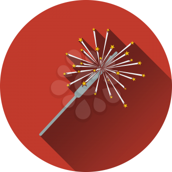 Party sparkler icon. Flat design. Vector illustration.