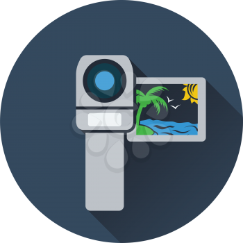 Video camera icon. Flat design. Vector illustration.