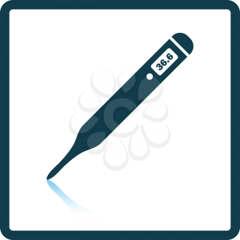 Medical thermometer icon. Shadow reflection design. Vector illustration.