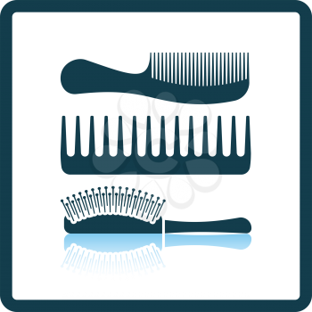 Hairbrush icon. Shadow reflection design. Vector illustration.