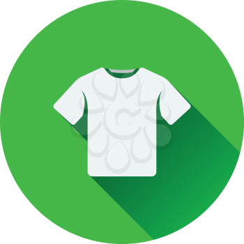 T-shirt icon. Flat color design. Vector illustration.