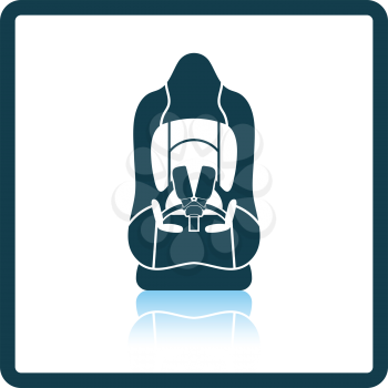 Baby car seat icon. Shadow reflection design. Vector illustration.