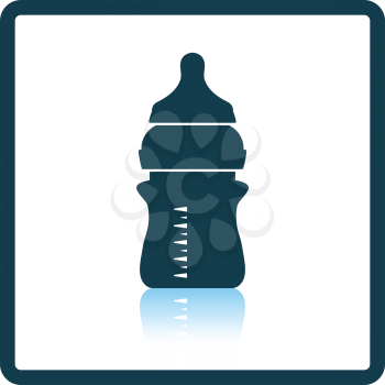 Baby bottle icon. Shadow reflection design. Vector illustration.