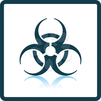 Biohazard icon. Shadow reflection design. Vector illustration.