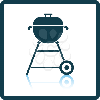 Barbecue  icon. Shadow reflection design. Vector illustration.