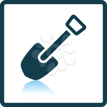Camping shovel icon. Shadow reflection design. Vector illustration.