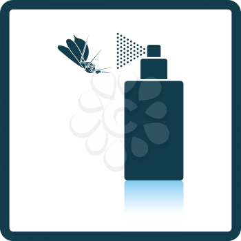 Mosquito spray icon. Shadow reflection design. Vector illustration.