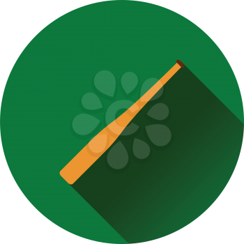 Baseball bat icon. Flat color design. Vector illustration.