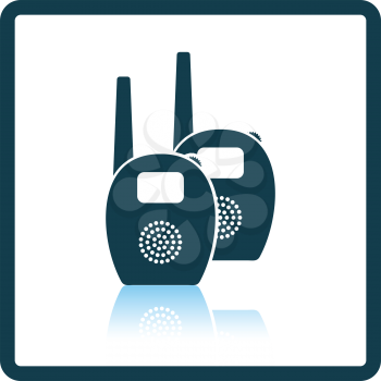 Baby radio monitor icon. Shadow reflection design. Vector illustration.