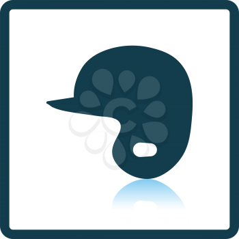 Baseball helmet icon. Shadow reflection design. Vector illustration.
