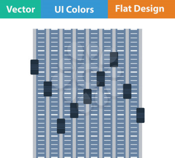 Music equalizer icon. Flat color design. Vector illustration.