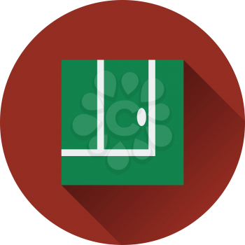 Tennis replay ball in icon. Flat color design. Vector illustration.