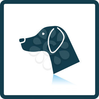 Dog head icon. Shadow reflection design. Vector illustration.