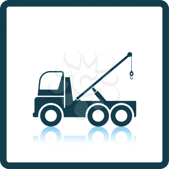 Car towing truck icon. Shadow reflection design. Vector illustration.