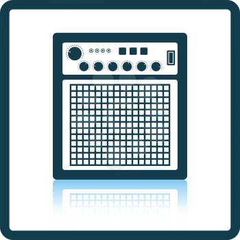 Audio monitor icon. Shadow reflection design. Vector illustration.