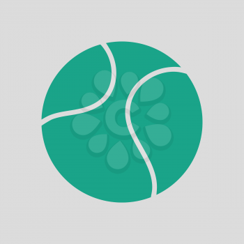 Tennis ball icon. Gray background with green. Vector illustration.