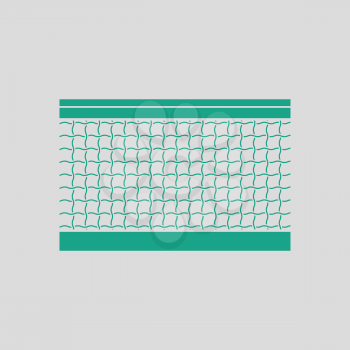 Tennis net icon. Gray background with green. Vector illustration.