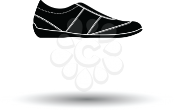 Man casual shoe icon. White background with shadow design. Vector illustration.
