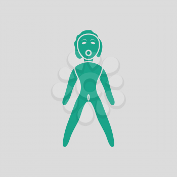 Sex dummy icon. Gray background with green. Vector illustration.
