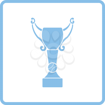 Baseball cup icon. Blue frame design. Vector illustration.