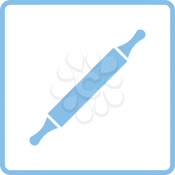 Bakery pin-roll icon. Blue frame design. Vector illustration.
