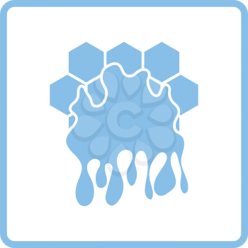 Honey icon. Blue frame design. Vector illustration.