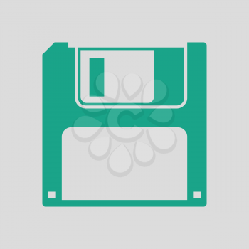 Floppy icon. Gray background with green. Vector illustration.