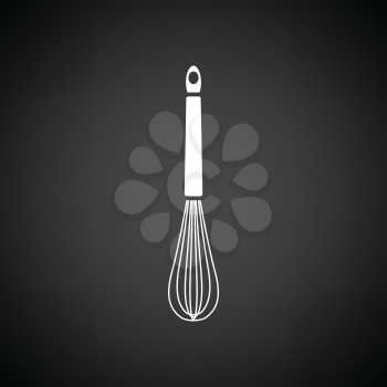 Kitchen corolla icon. Black background with white. Vector illustration.