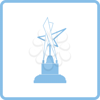 Cinema award icon. Blue frame design. Vector illustration.