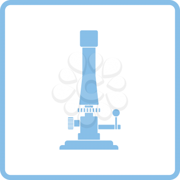 Icon of chemistry burner. White background with shadow design. Vector illustration.