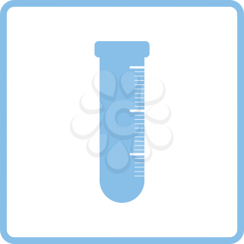 Icon of chemistry beaker. White background with shadow design. Vector illustration.