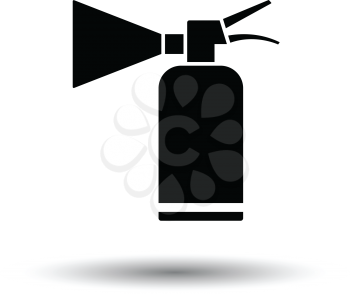 Extinguisher icon. White background with shadow design. Vector illustration.